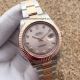 Copy Rolex Datejust II Oyster 41MM 2-Tone Rose Gold Diamond Markers Fluted Bezel Rose Gold Dial Watch (2)_th.jpg